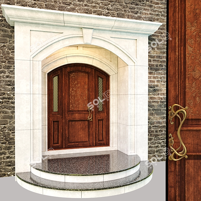 Polygon Entrance Set with Textures - Includes FBX, OBJ, MTL 3D model image 2