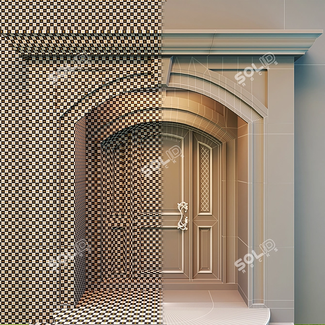 Polygon Entrance Set with Textures - Includes FBX, OBJ, MTL 3D model image 6