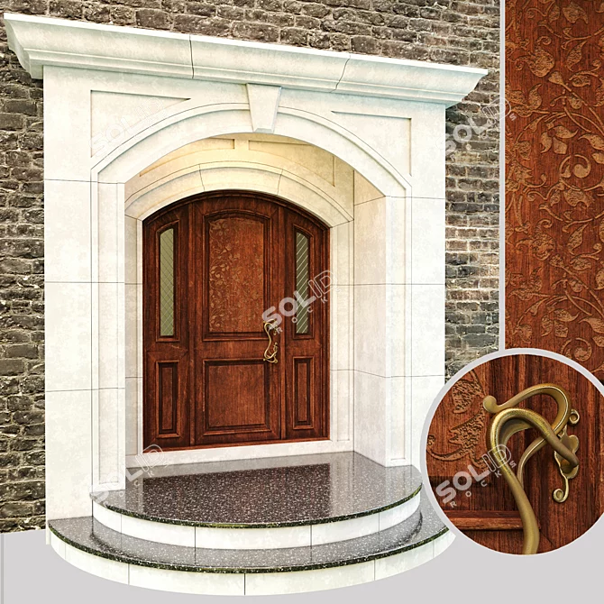 Polygon Entrance Set with Textures - Includes FBX, OBJ, MTL 3D model image 1