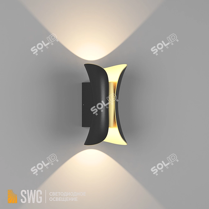 DesignLed GW-8610 Aluminum Wall Sconce 3D model image 1