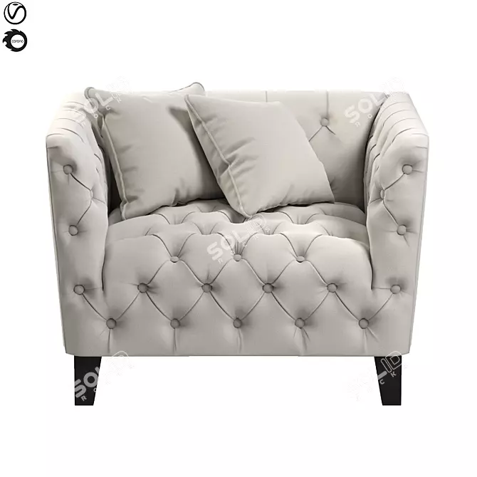 Opulent Eichholtz Jason Chair: Classic Elegance and Comfort 3D model image 1