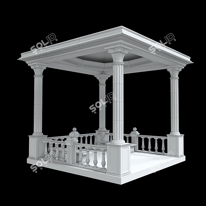 Luxury Alcove Gazebo: High-Quality Model, Various File Formats 3D model image 1