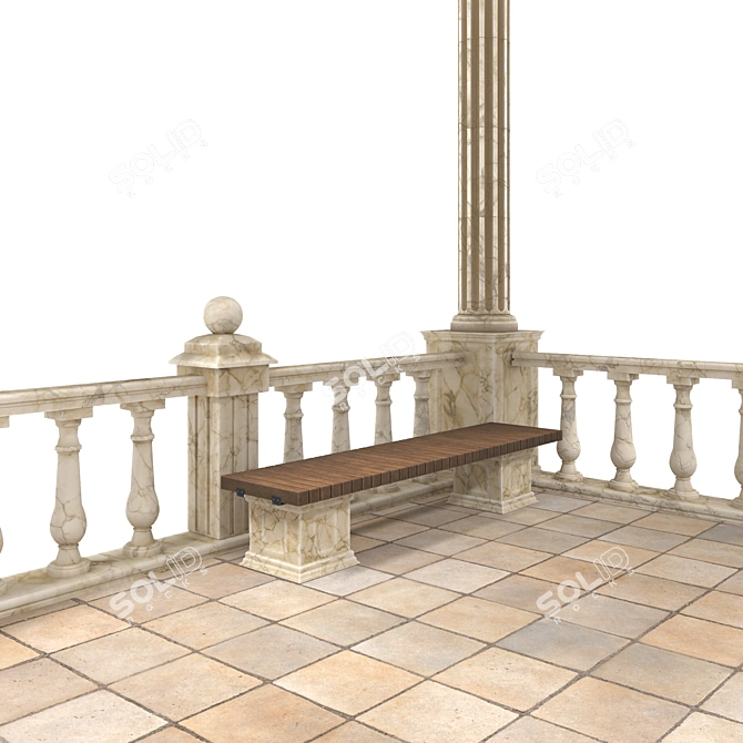 Luxury Alcove Gazebo: High-Quality Model, Various File Formats 3D model image 5