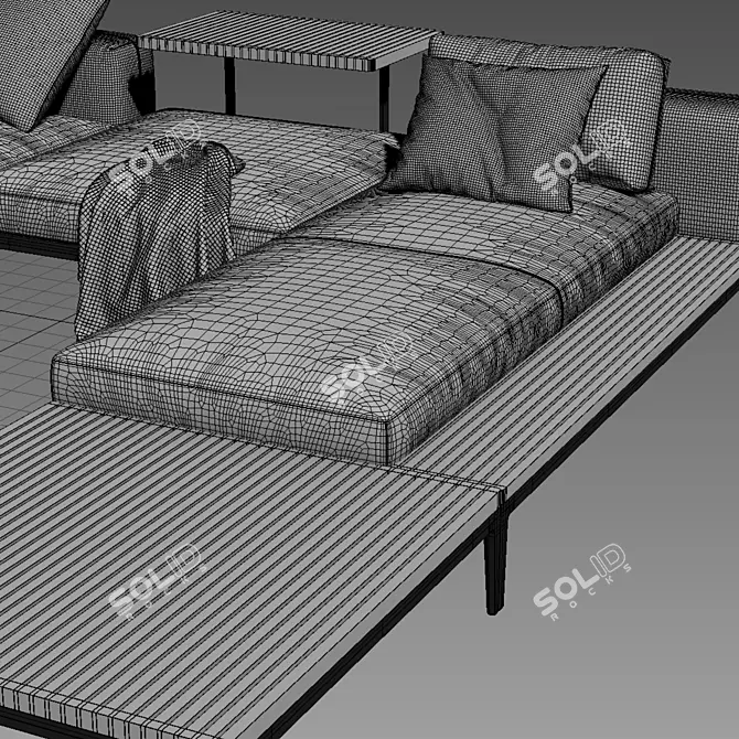 Gloster Grid: Stylish Modular Sofa 3D model image 3