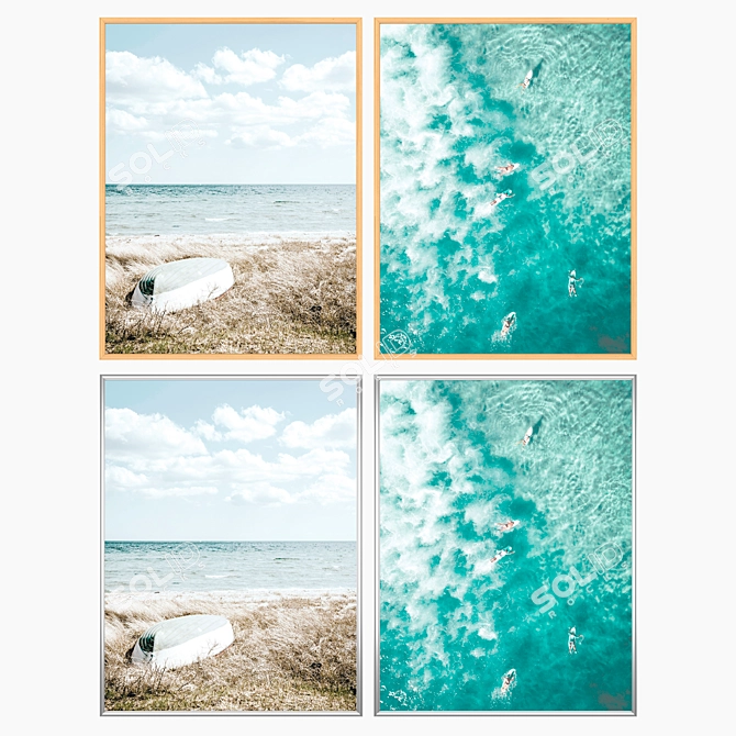 Elegant Wall Art Set with Versatile Frames 3D model image 3