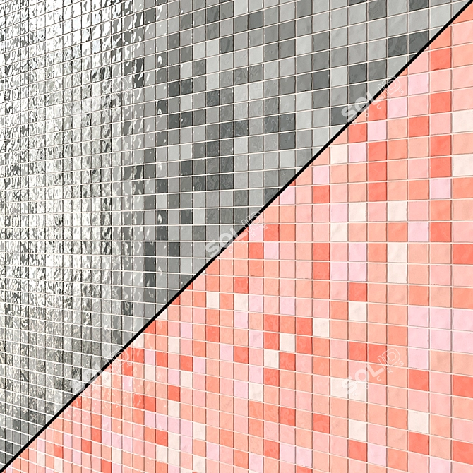 Non-Slip Vidrepur Mosaic Tiles 3D model image 2