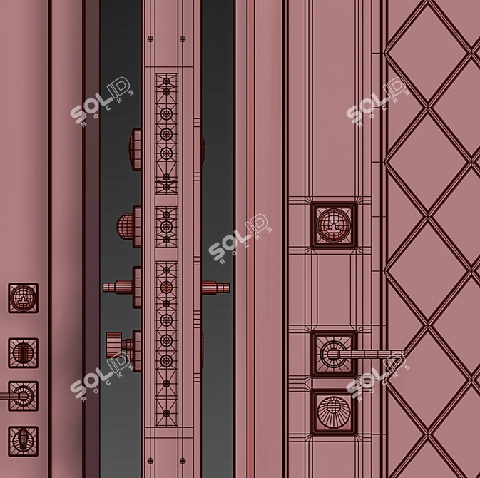 Modern Steel Apartment Door | Sigma Titan 3D model image 2