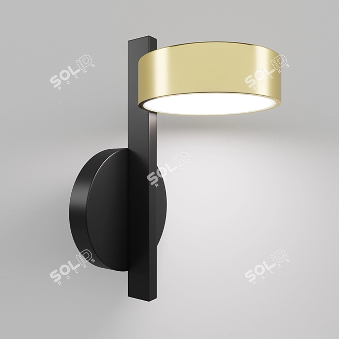 Elegant Bronze Wall Sconce 3D model image 1