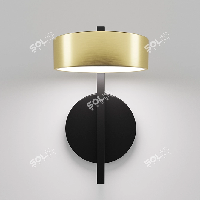 Elegant Bronze Wall Sconce 3D model image 2