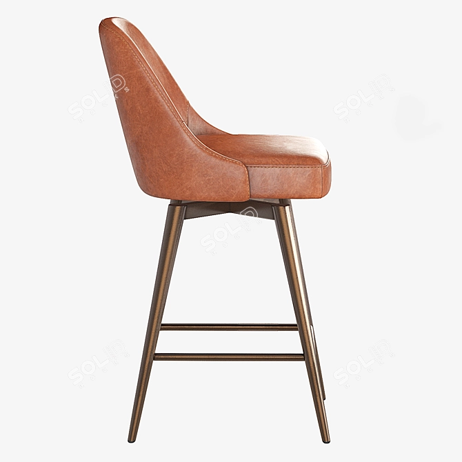 West Elm Mid-Century Counter Stool 3D model image 4