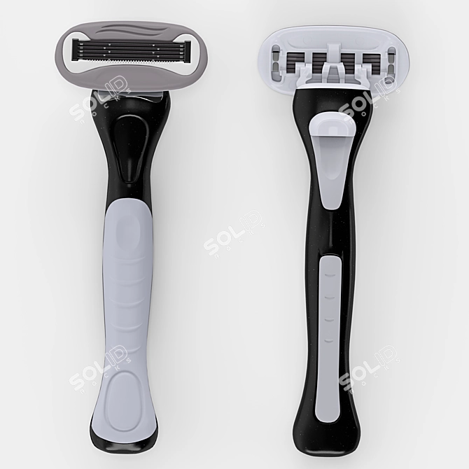 Sleek Custom Razor: Perfect for Personal Styling 3D model image 1