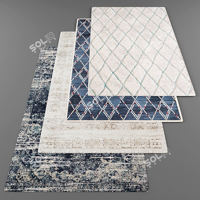 Modern Style Rug Collection 3D model image 1