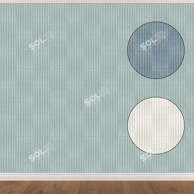 Seamless Wallpaper Set (3 Colors) 3D model image 1