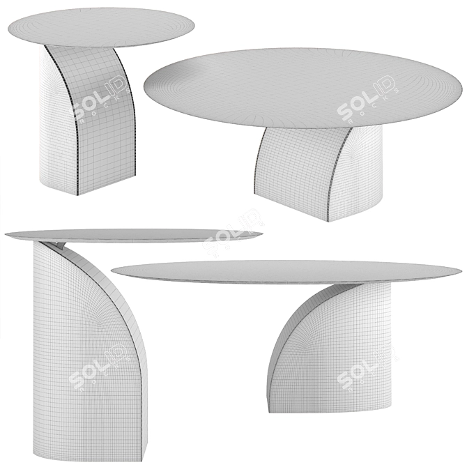 Savoa Side & Coffee Tables: Scandinavian Elegance by Sakari 3D model image 4