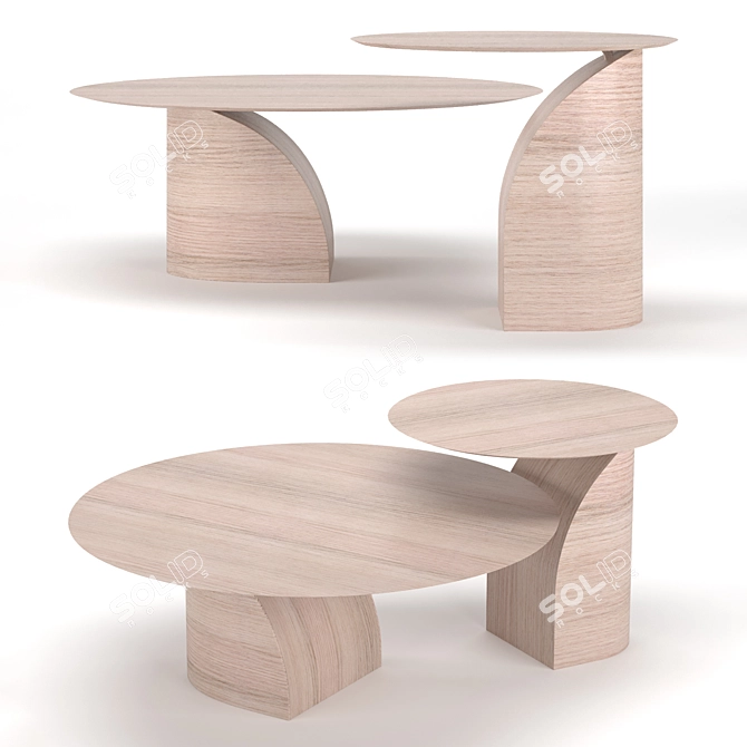 Savoa Side & Coffee Tables: Scandinavian Elegance by Sakari 3D model image 5