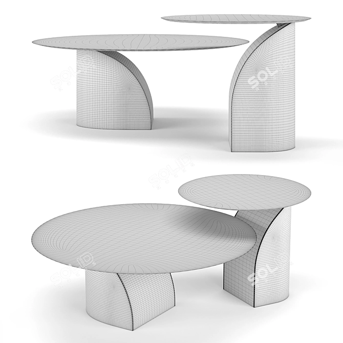 Savoa Side & Coffee Tables: Scandinavian Elegance by Sakari 3D model image 6