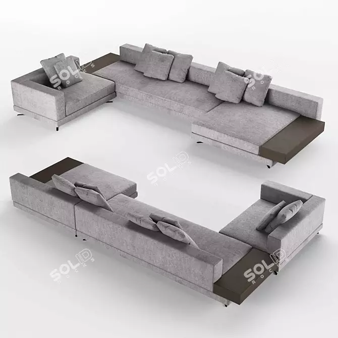 Modern White Sofa: Minotti 3D model image 1