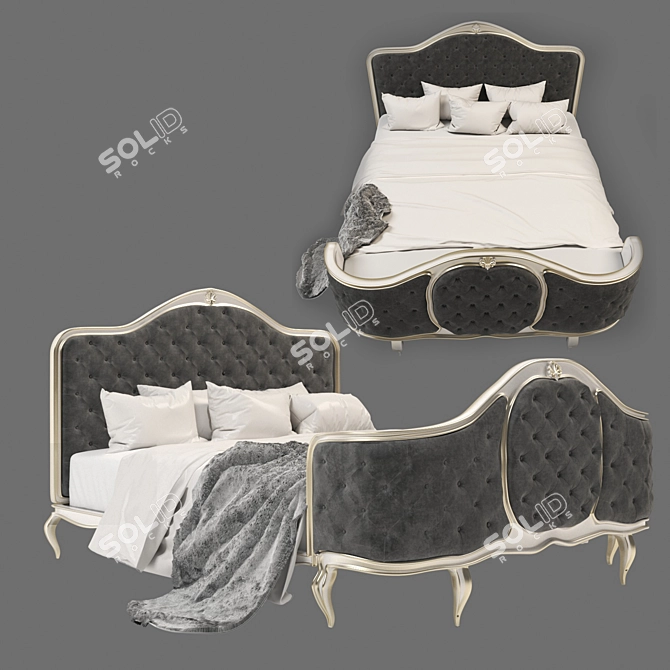 Elegant Dream Bed 3D model image 5