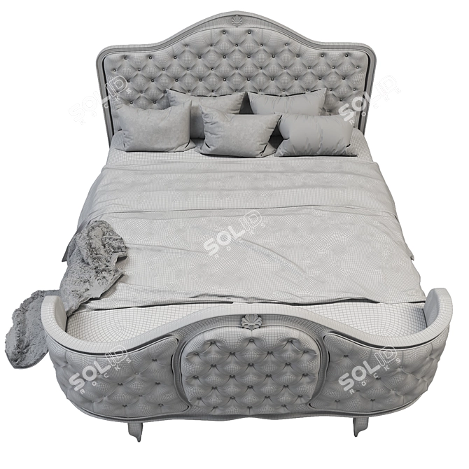 Elegant Dream Bed 3D model image 11