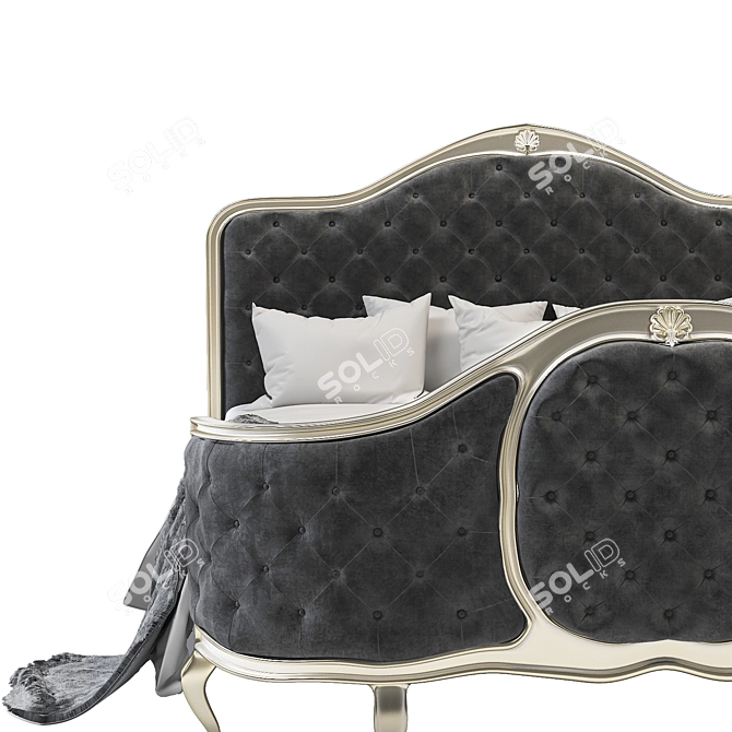 Elegant Dream Bed 3D model image 12