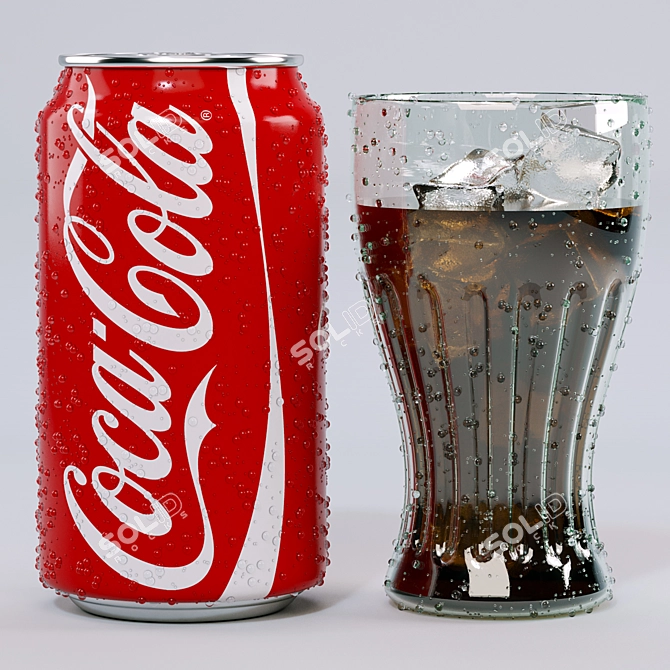 Classic Coca-Cola Bottle 3D model image 1