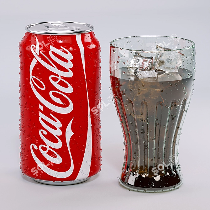 Classic Coca-Cola Bottle 3D model image 2