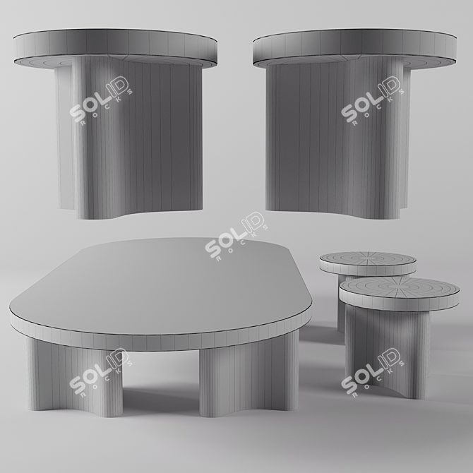 Stylish AZO Terracotta Table 3D model image 2