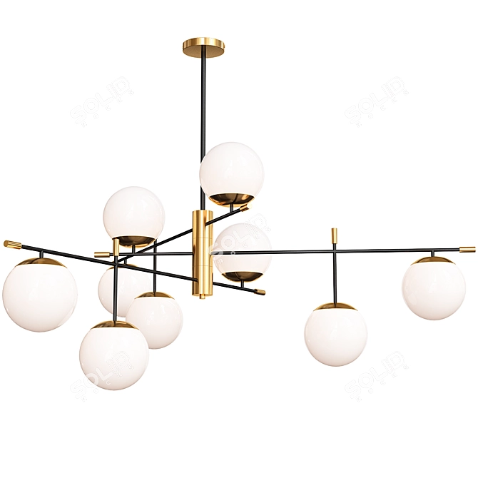 Elegant Maytoni Nostalgia Chandelier Set 3D model image 2