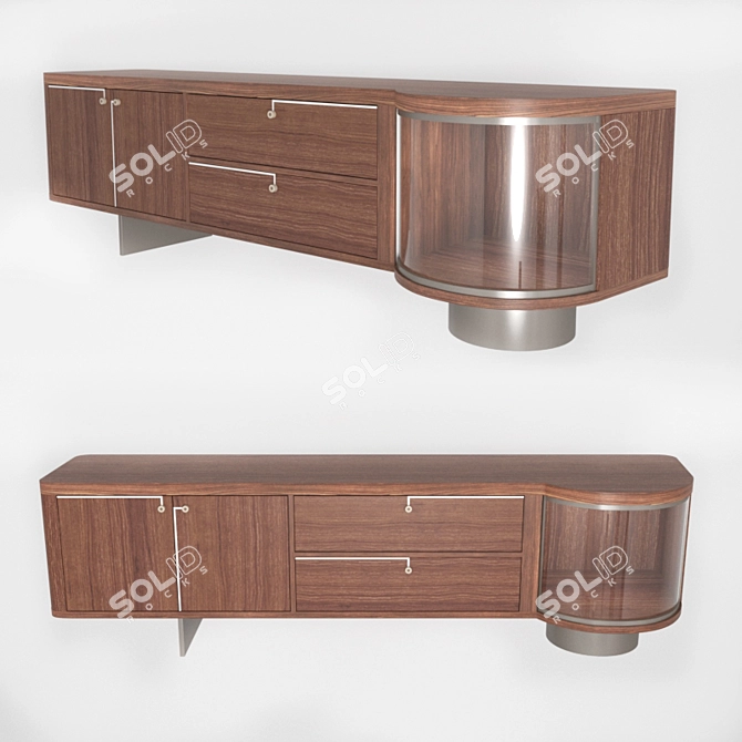 Modern Curbstone with Home Bar Compartment 3D model image 2