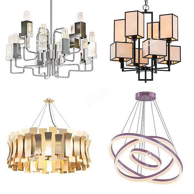 Elegant Illumination Set 3D model image 1