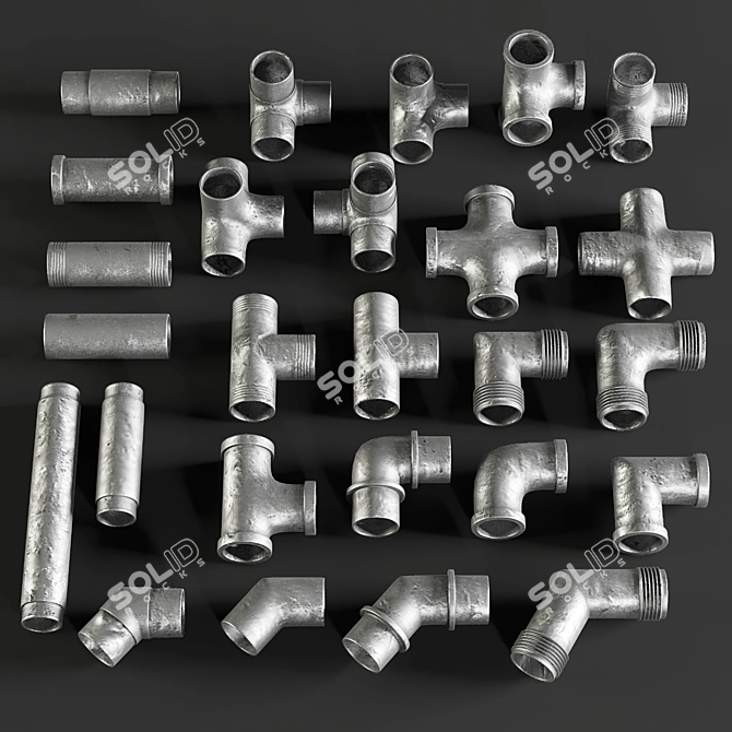 Durable Pipe Joints - Easy Installation 3D model image 2