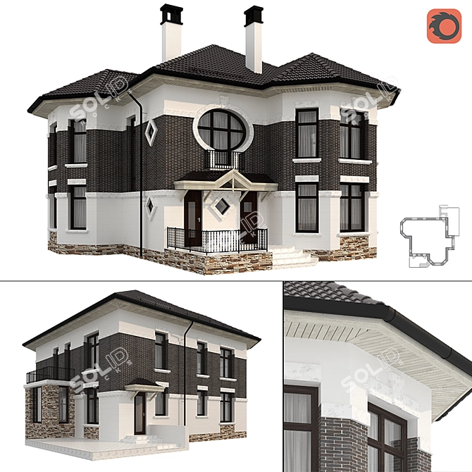 Cozy Cottage 63-82 3D model image 1