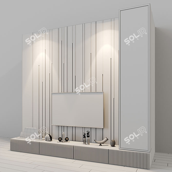 TV Set Inspired by Studia-54  Elegant Entertainment Center 3D model image 5