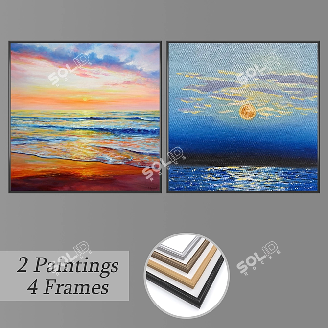 Versatile Set of Wall Paintings 3D model image 1