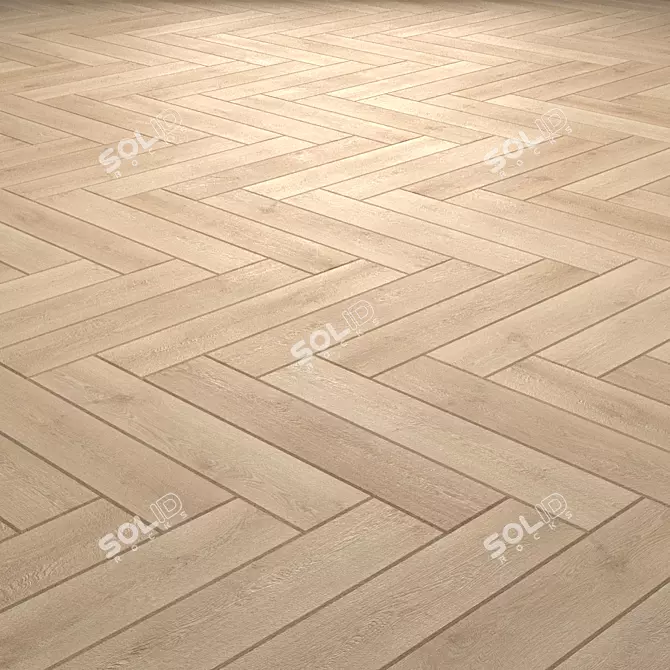 Versatile Oak Laminate Flooring 3D model image 3