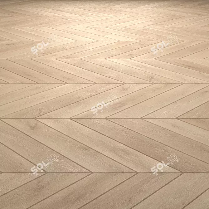 Versatile Oak Laminate Flooring 3D model image 4