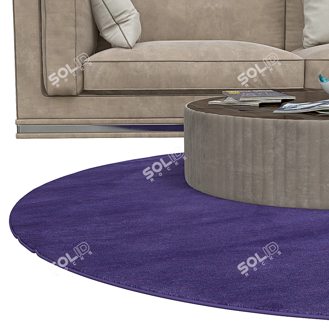 Premium Round Rugs | 24 Options 3D model image 2