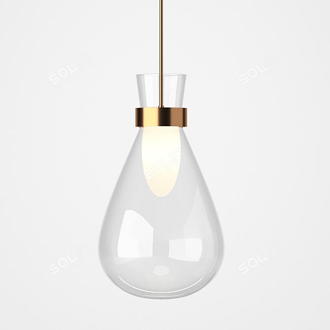 Sleek Pendant Lamp BEAT 3D model image 2