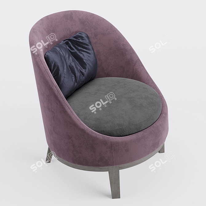 Elegant Belle Armchair: Luxurious Comfort 3D model image 4
