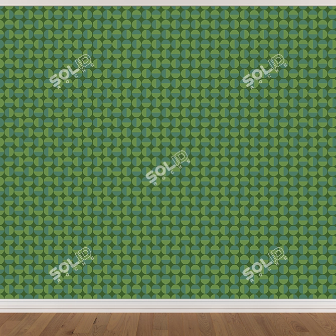 Seamless Wallpaper Set: 3 Colors 3D model image 4