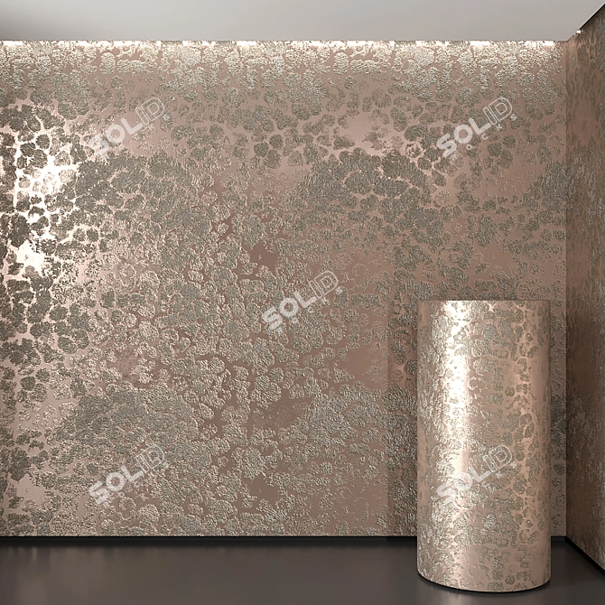 Seamless Decorative Plaster - High-Quality Texture 3D model image 1