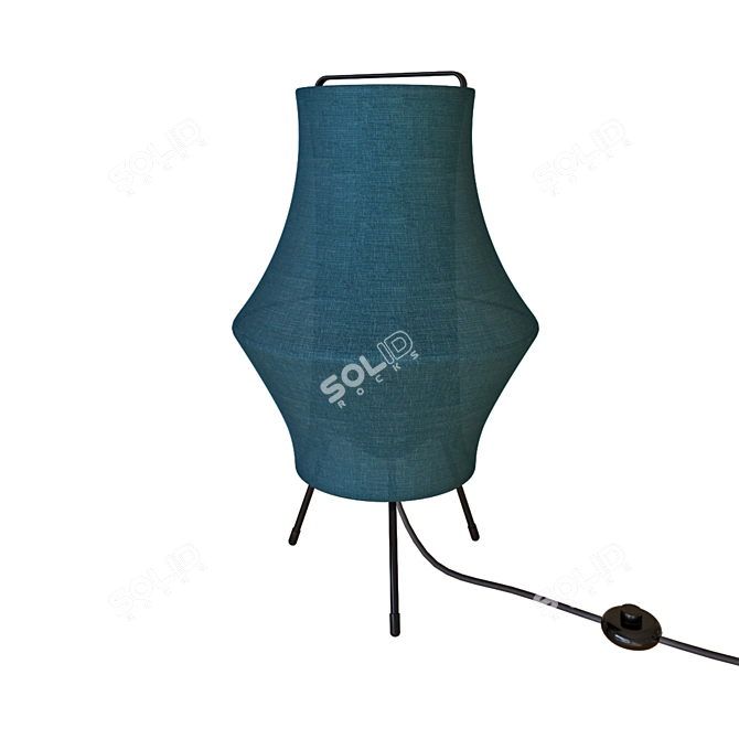 Stylish Turquoise Floor Lamp 3D model image 3
