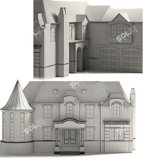 French House Escape: Exquisite Villa 3D model image 3