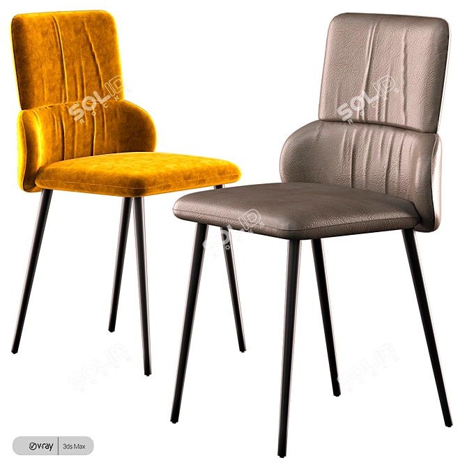 Elegant Ginger Chair: Cattelan Italia 3D model image 1