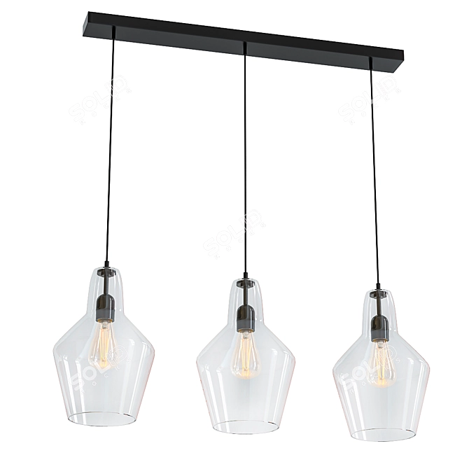 Sleek Hudson Cone Pendant Lights 3D model image 1