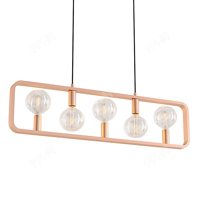 Vintage Industrial Ceiling Light 3D model image 1