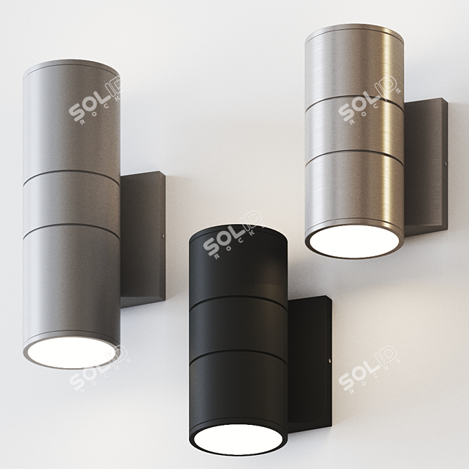 Modern LED Outdoor Wall Sconce 3D model image 1