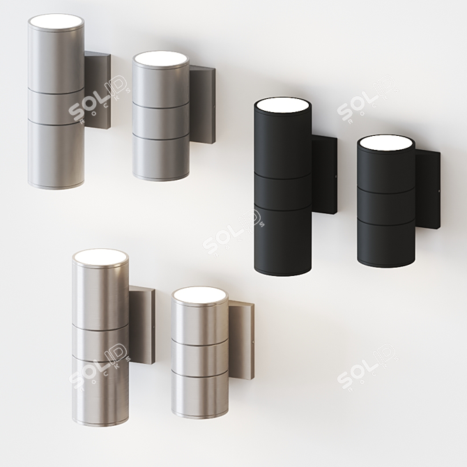 Modern LED Outdoor Wall Sconce 3D model image 3