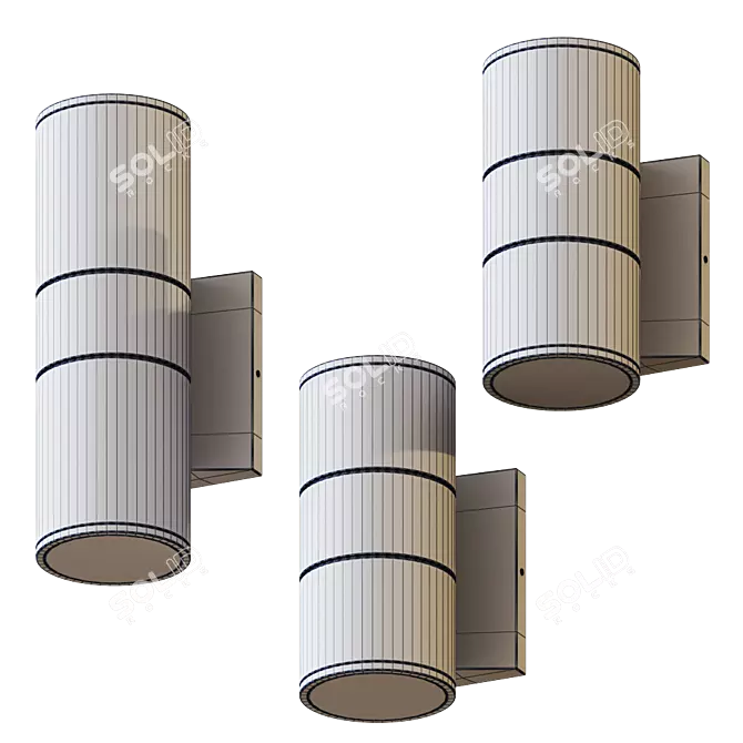 Modern LED Outdoor Wall Sconce 3D model image 4