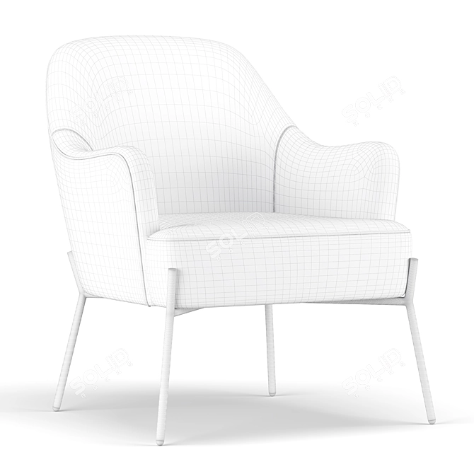 Elegant Erastus Armchair: Comfort in Style 3D model image 4